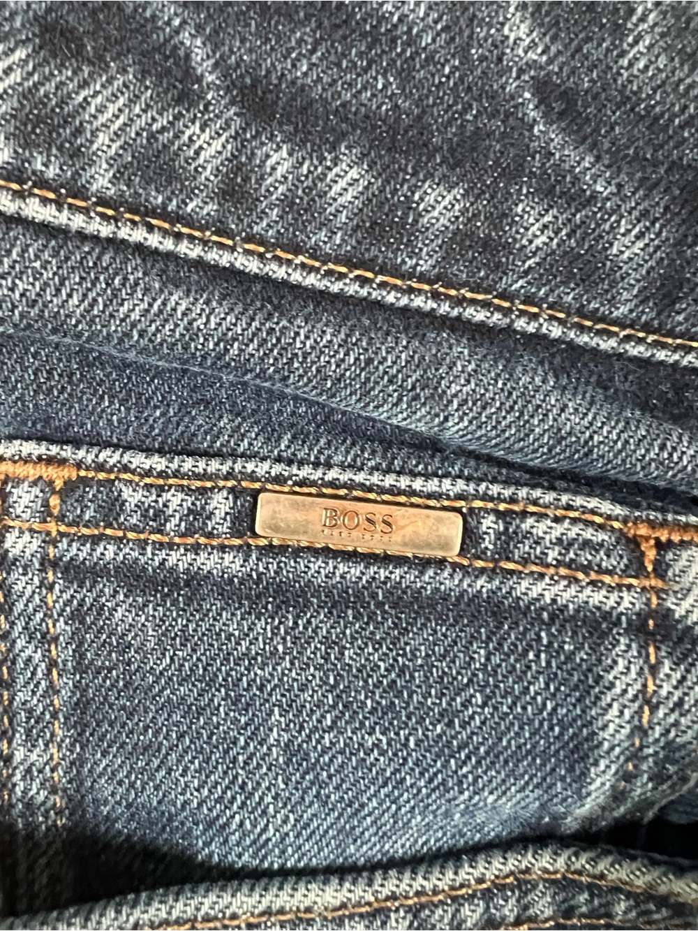 BOSS Hugo Boss Candiani Italian Stretch Straight Leg Blue Jeans 36x32 - Picture 5 of 15